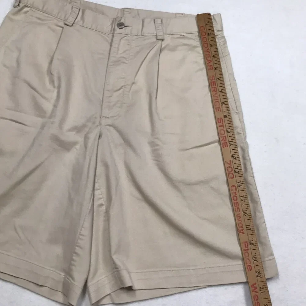 Men NIKE Shorts Men M 32W Khaki Tan Fit Dry Pleat Front Golf Casual Preppy